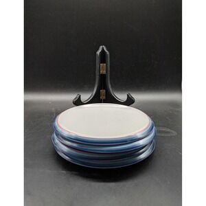 Rosenthal Studio-Linie‎ Germany Striped Rim Gray Dessert Bread Plates Set/4 6"
